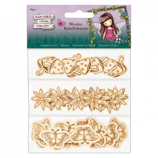 Gorjuss Faerie Folk Wooden Embellishments